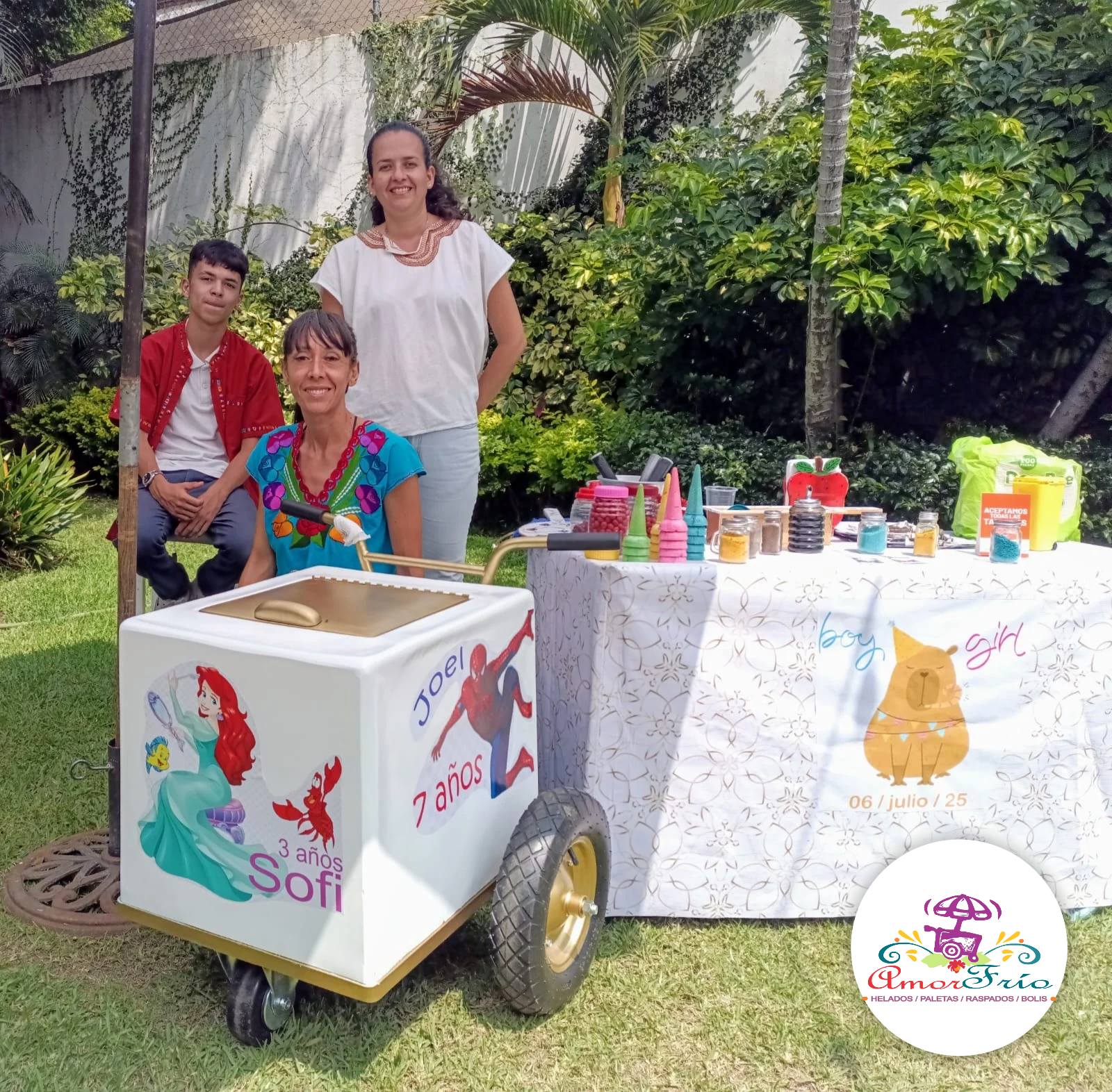 Evento elegante con paletas