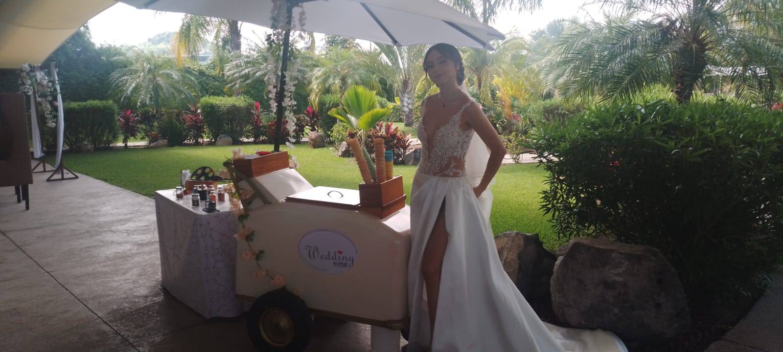 Carrito de helados en boda